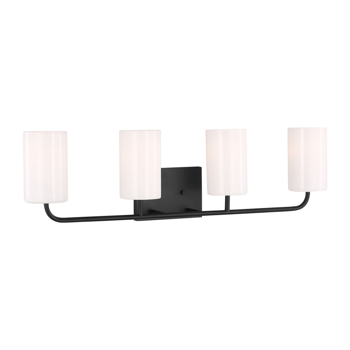 Rhett Four Light Vanity in Midnight Black