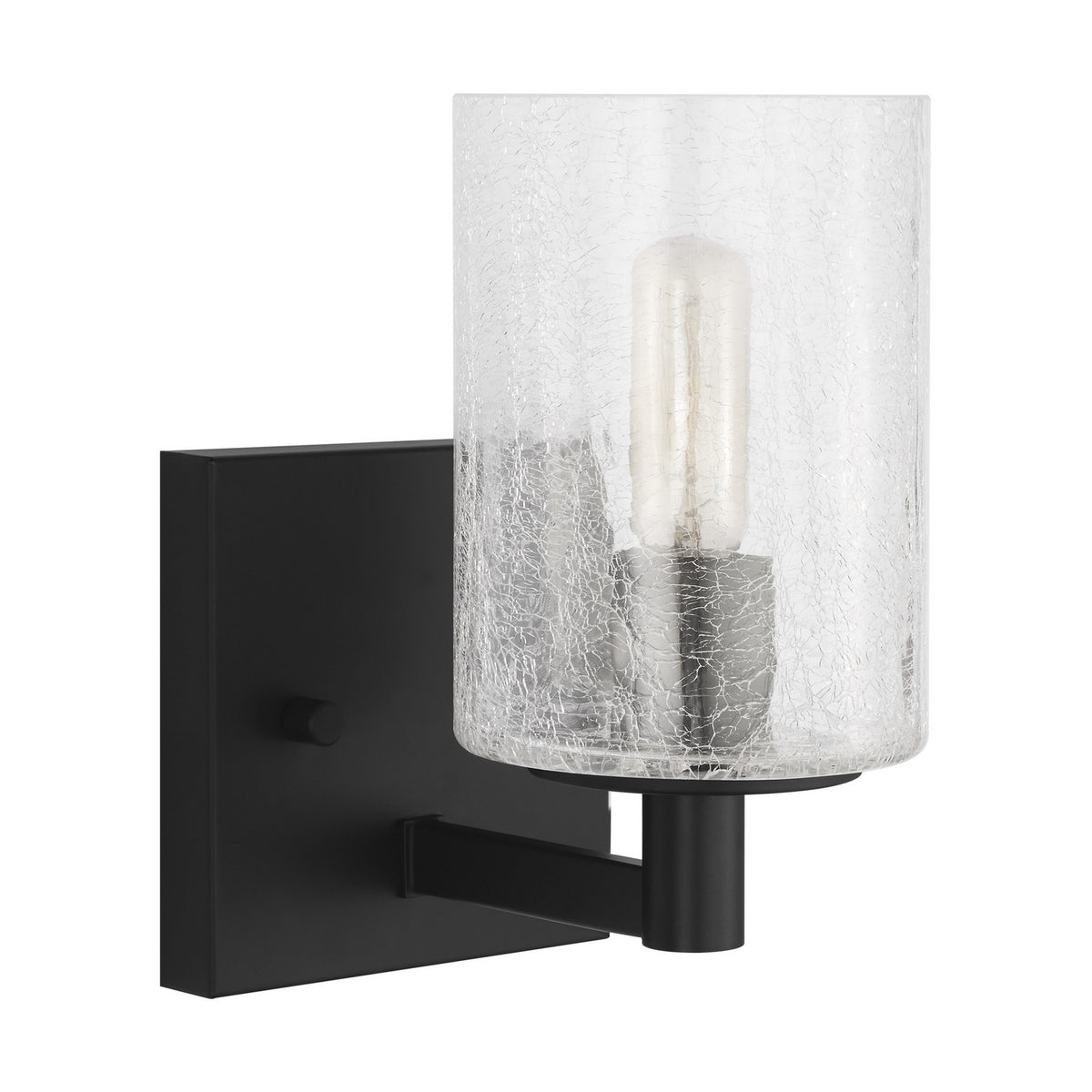 Parker One Light Wall / Bath Sconce in Midnight Black