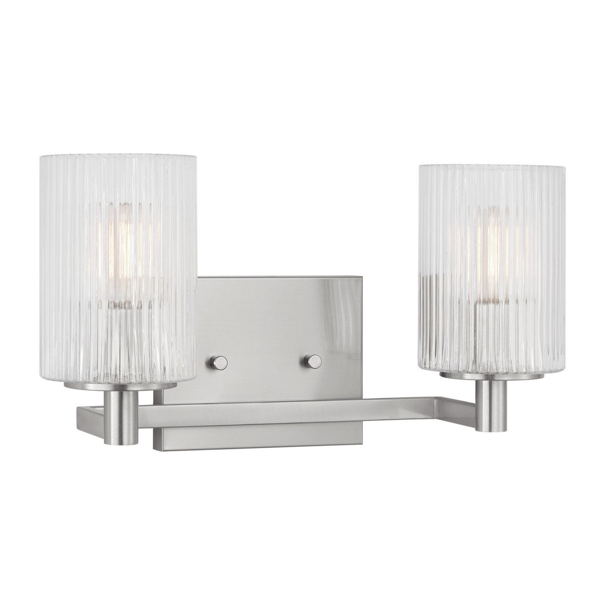 Lando Two Light Wall / Bath in Brushed Steel