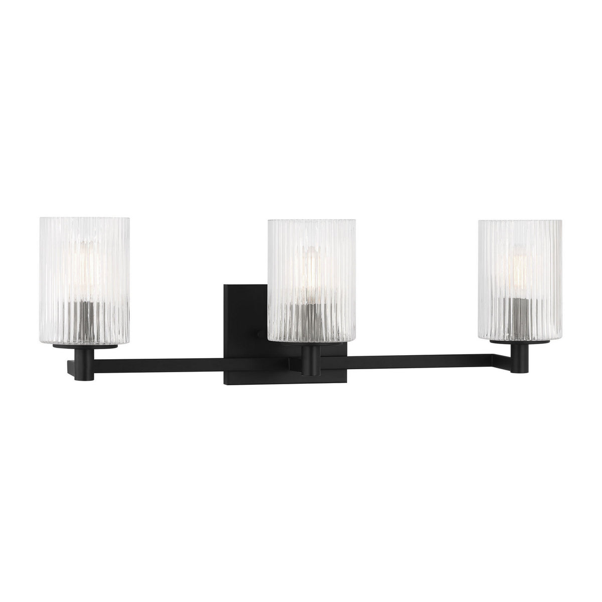 Lando Three Light Wall / Bath in Midnight Black