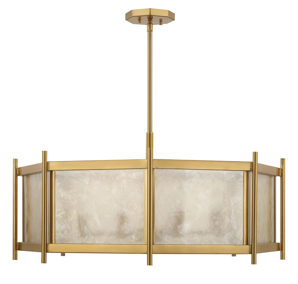 Lustre Jacobs à huit bras en laiton chaud