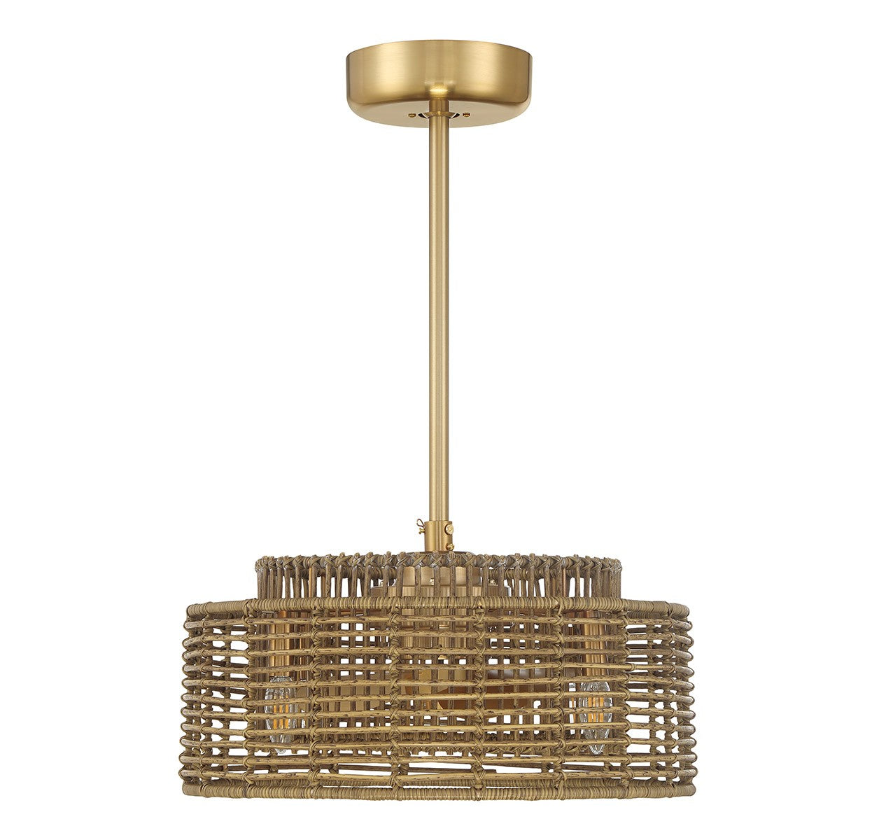 Ventilateur de plafond Ferndale LED D'Lier en laiton chaud