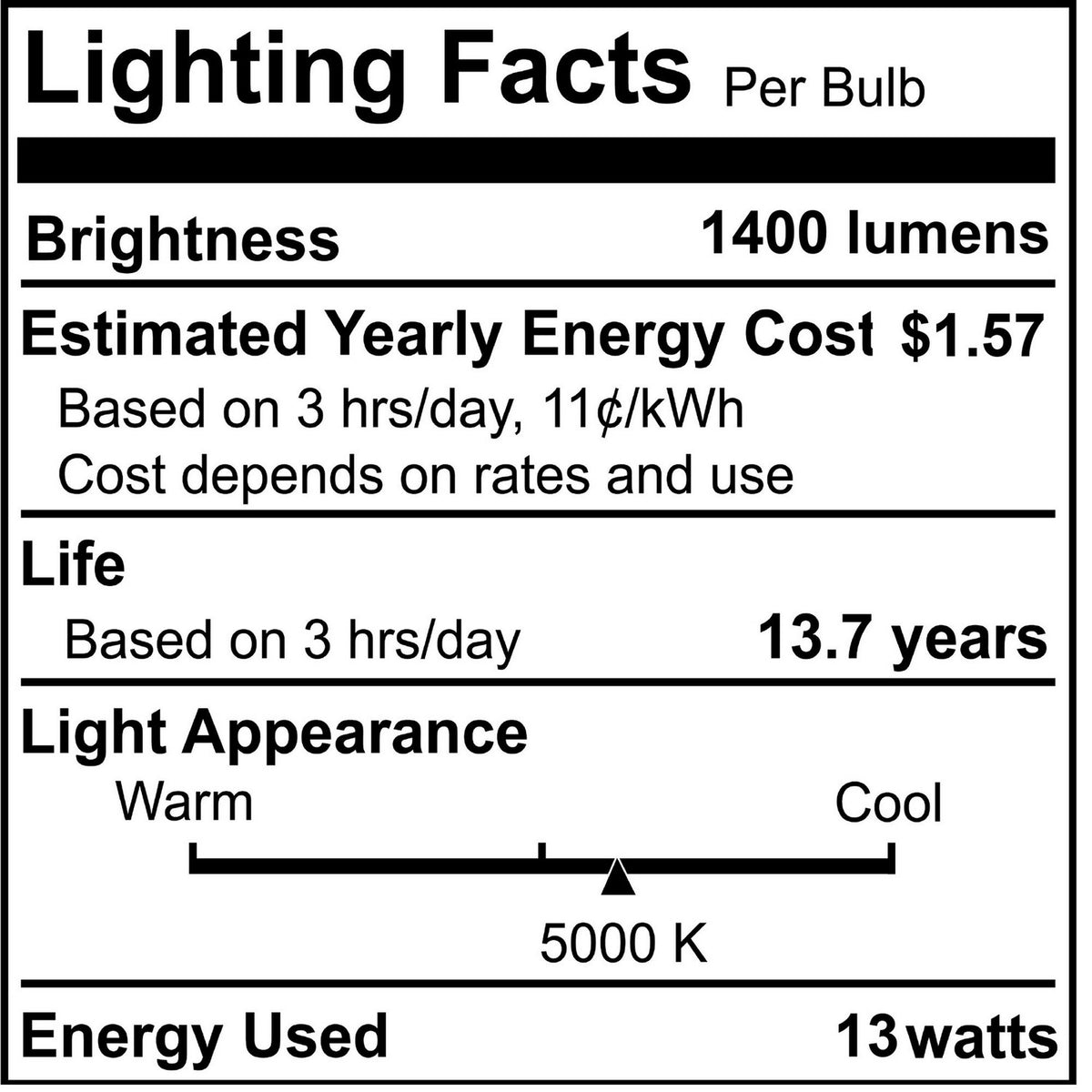 7 Light Bulb in Clear