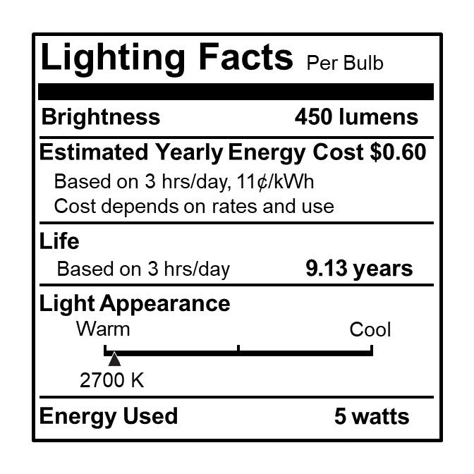 Basics Light Bulb in Clear
