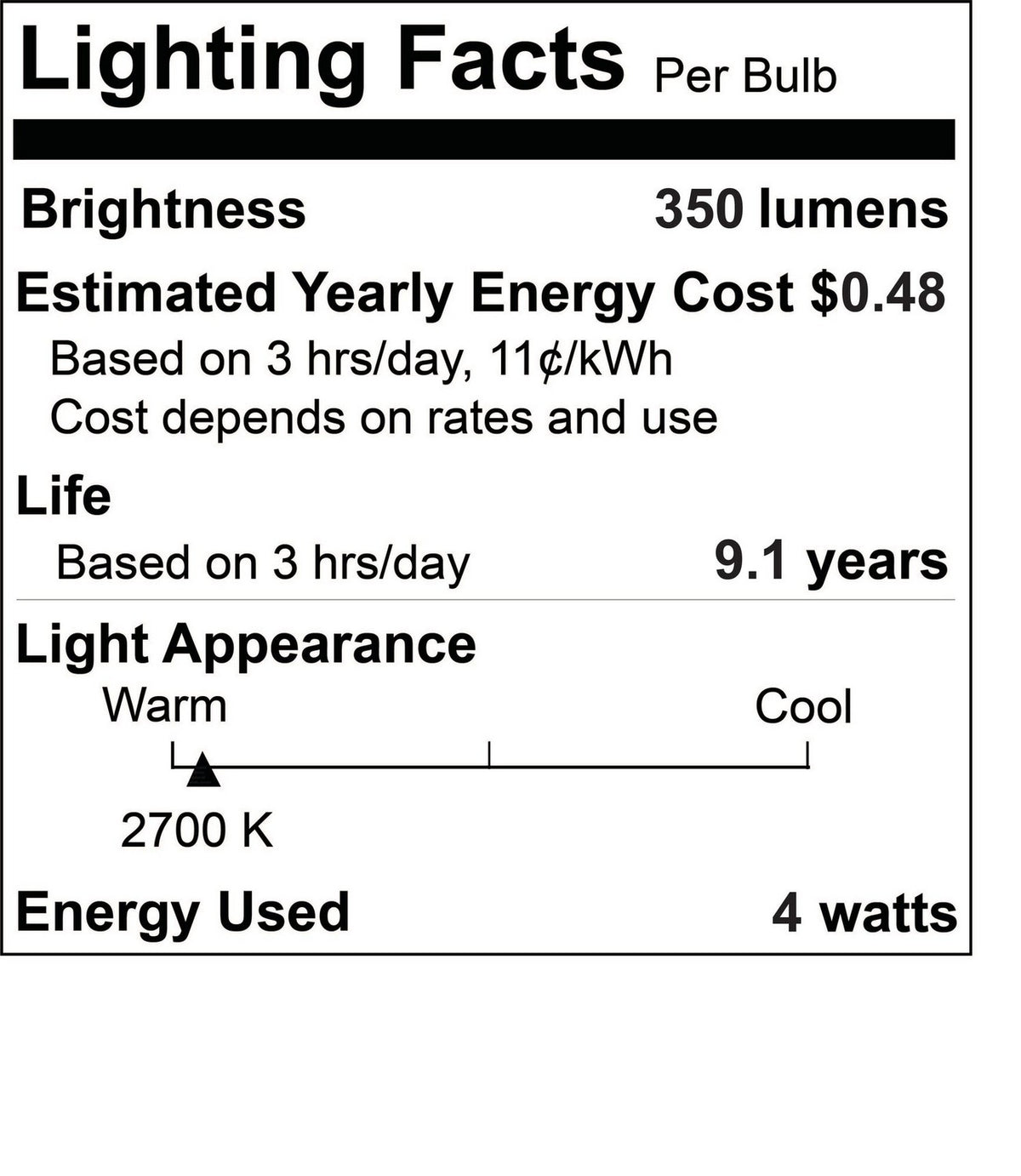 Basics Light Bulb in Clear