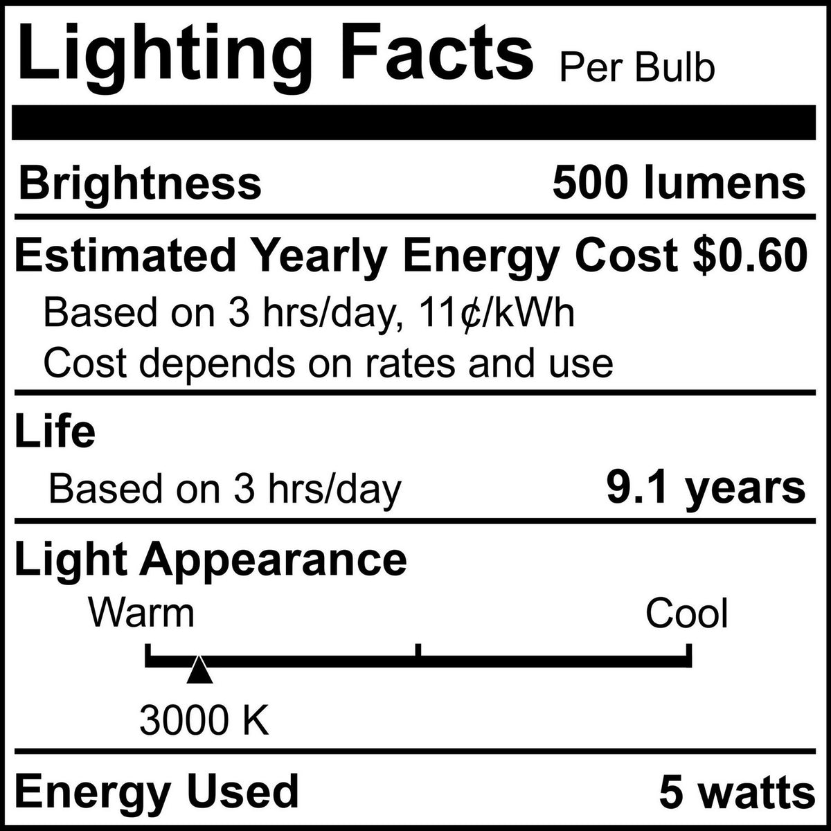 5 Light Bulb in Clear