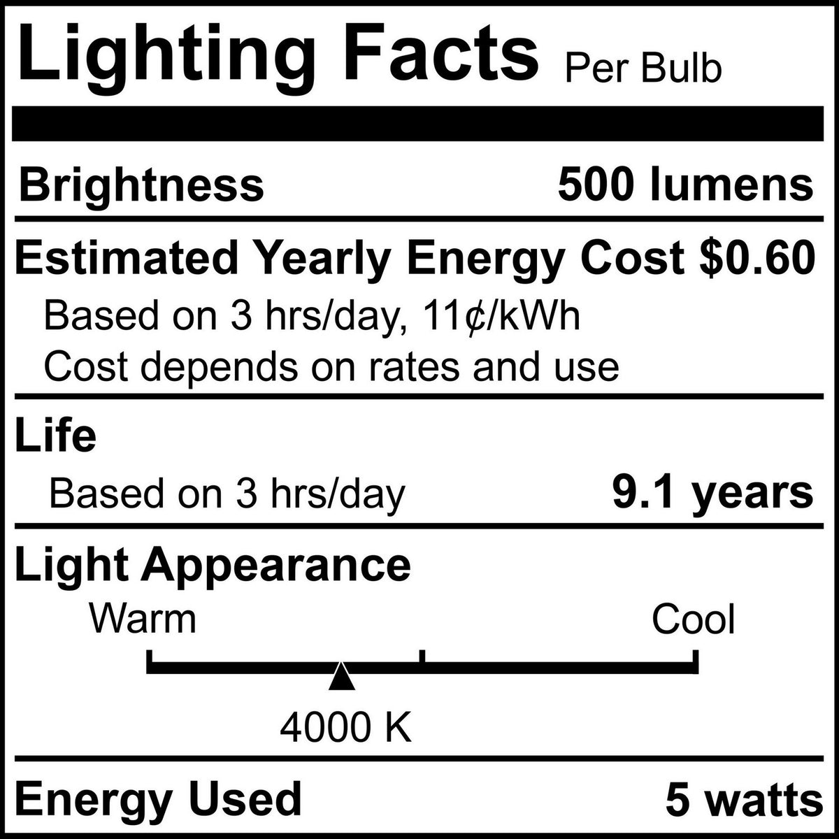 Basics Light Bulb in Clear