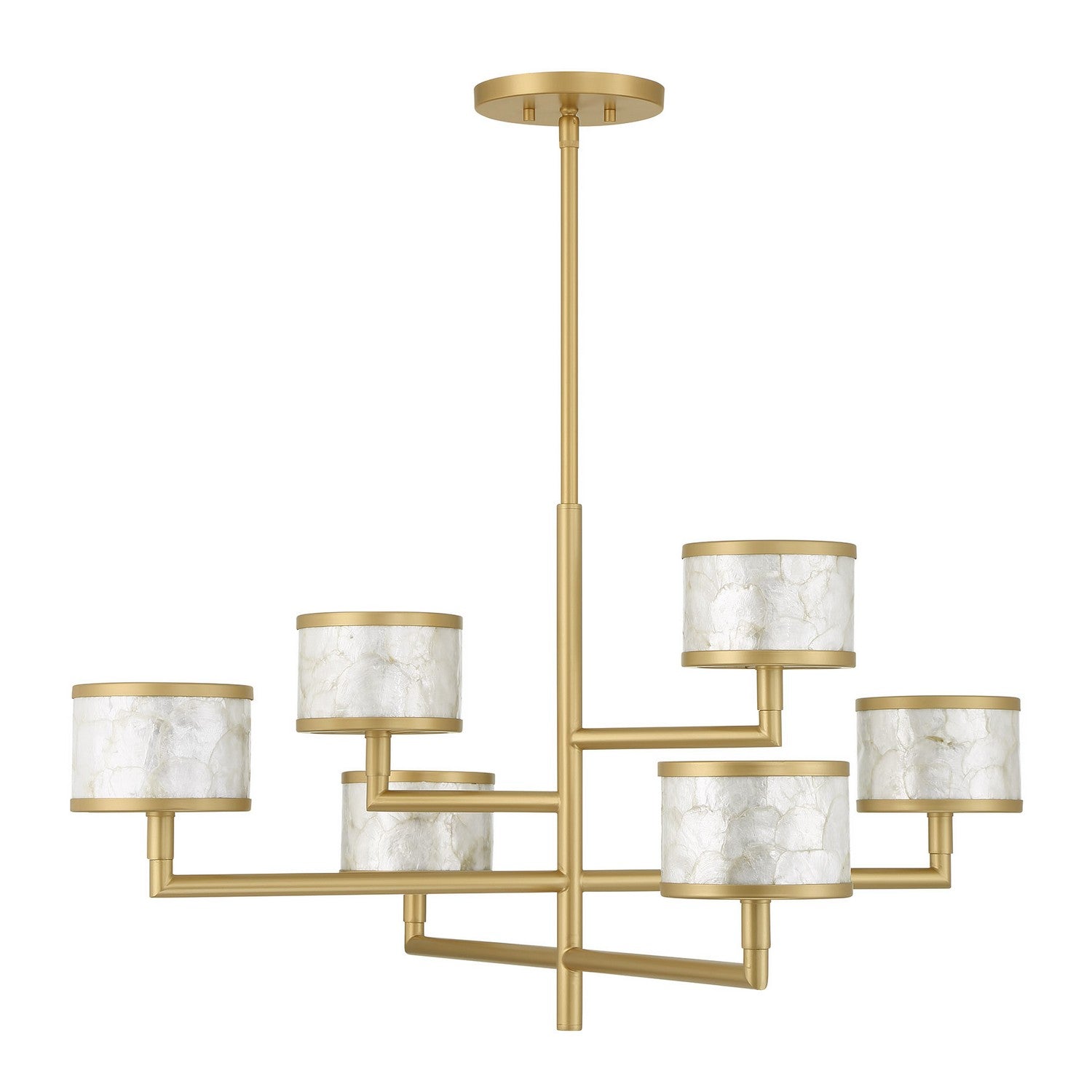 Mariquita Six Light Chandelier in Spun Gold