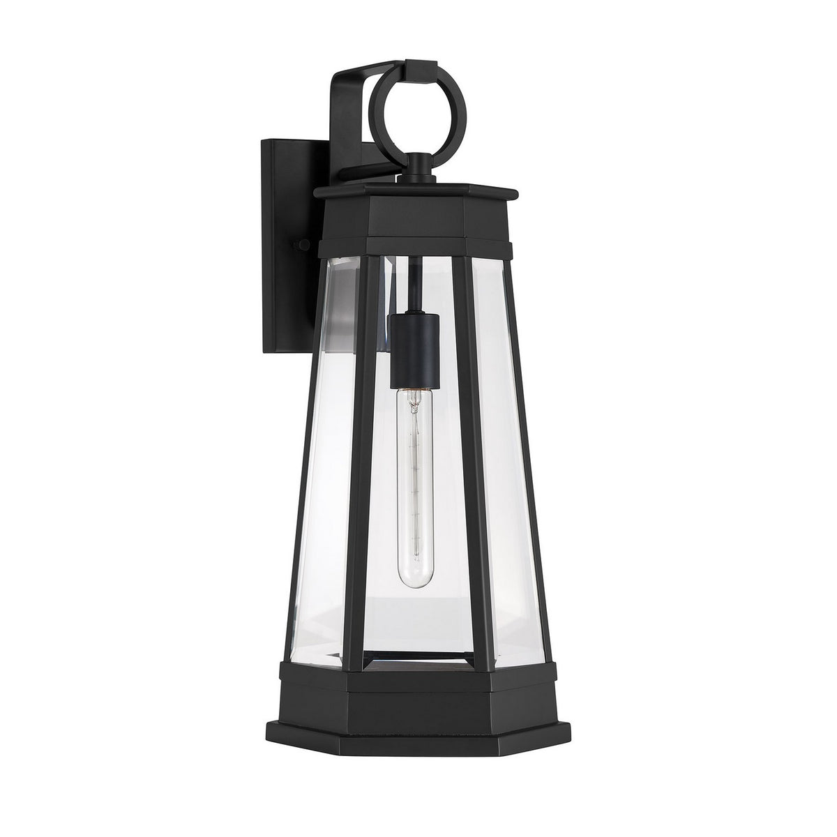 Payne One Light Outdoor Wall Lantern in Matte Black