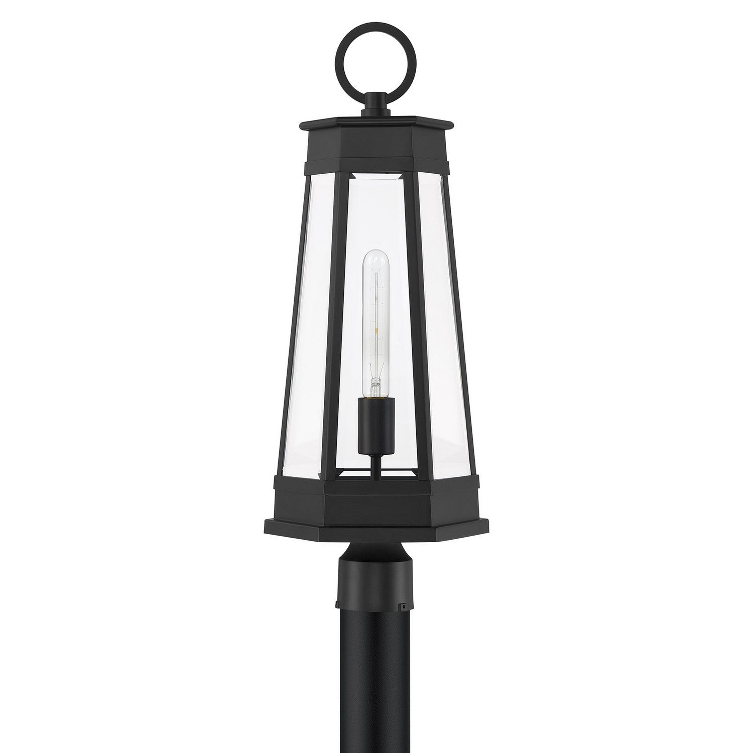 Lampadaire d'extérieur Payne One Light en noir mat