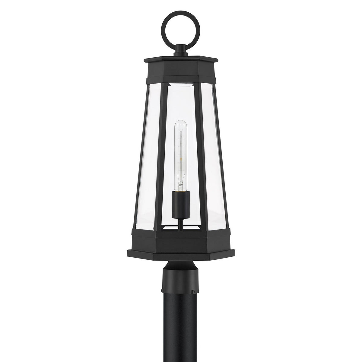 Payne One Light Outdoor Post Lantern in Matte Black