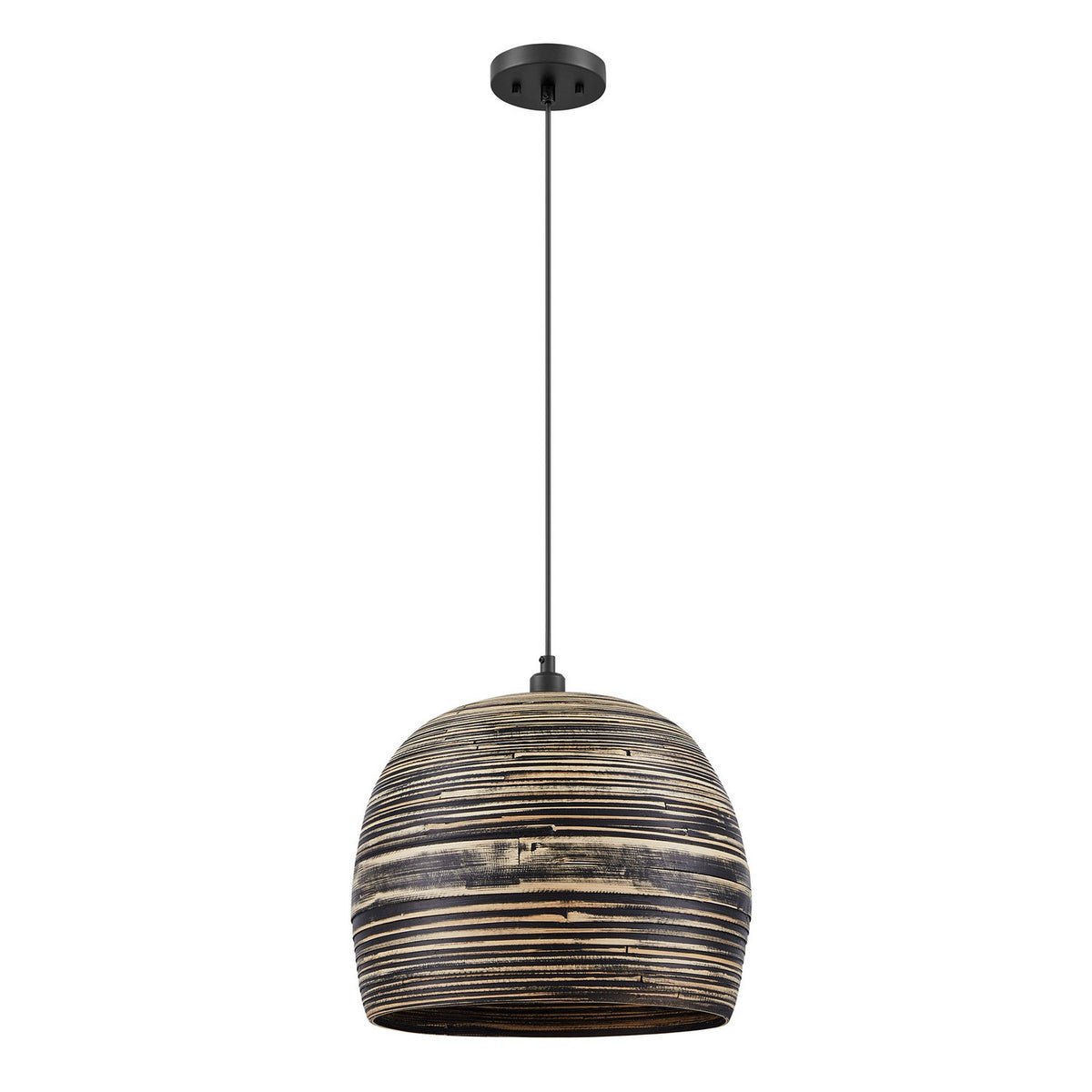 Suspension Jamsen One Light en bambou noir