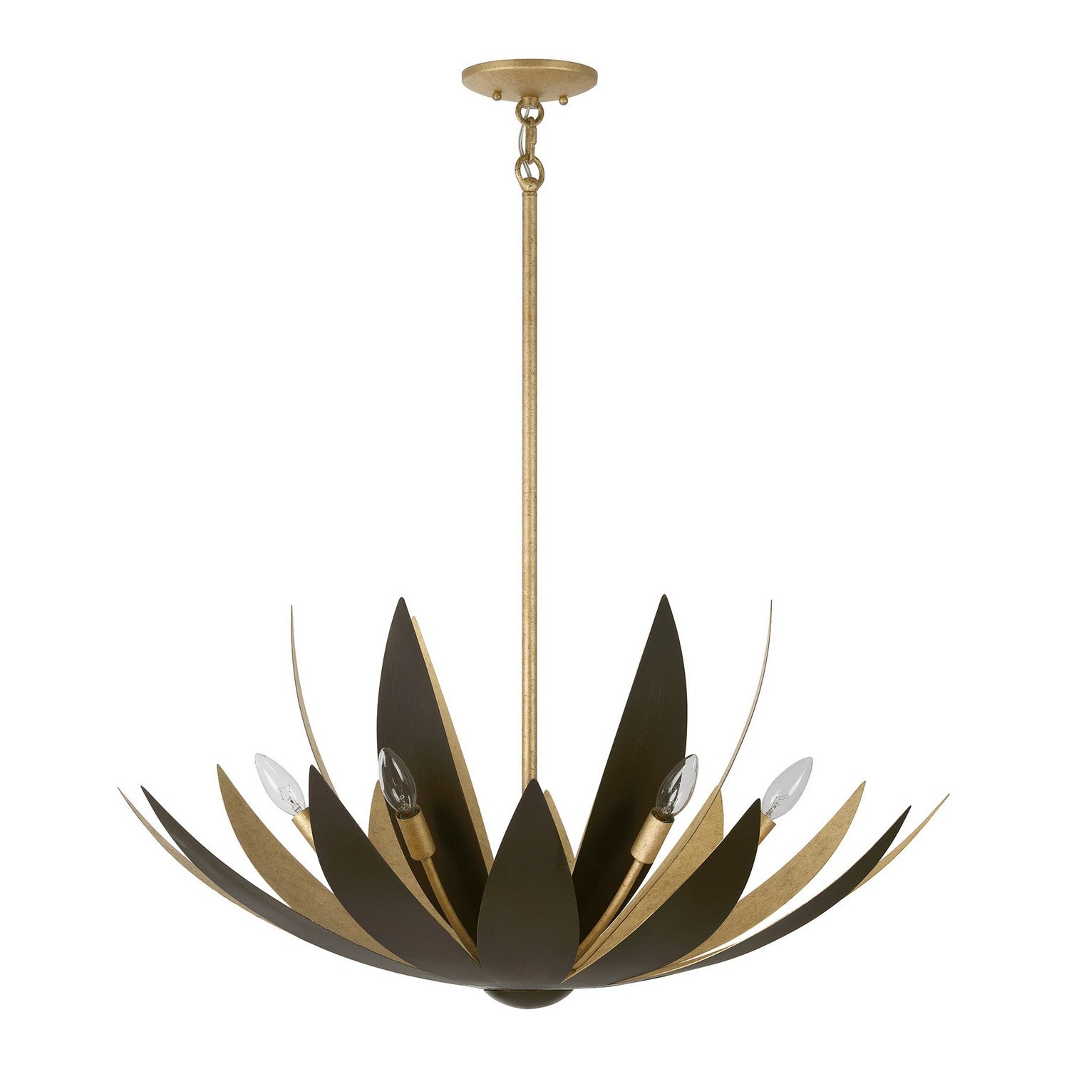 Lustre Loto Six Light en Centura et Or Bruni