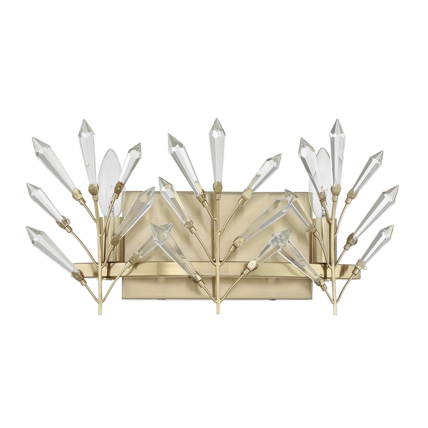 Applique murale Orianna à deux ampoules en laiton Noble pour salle de bain