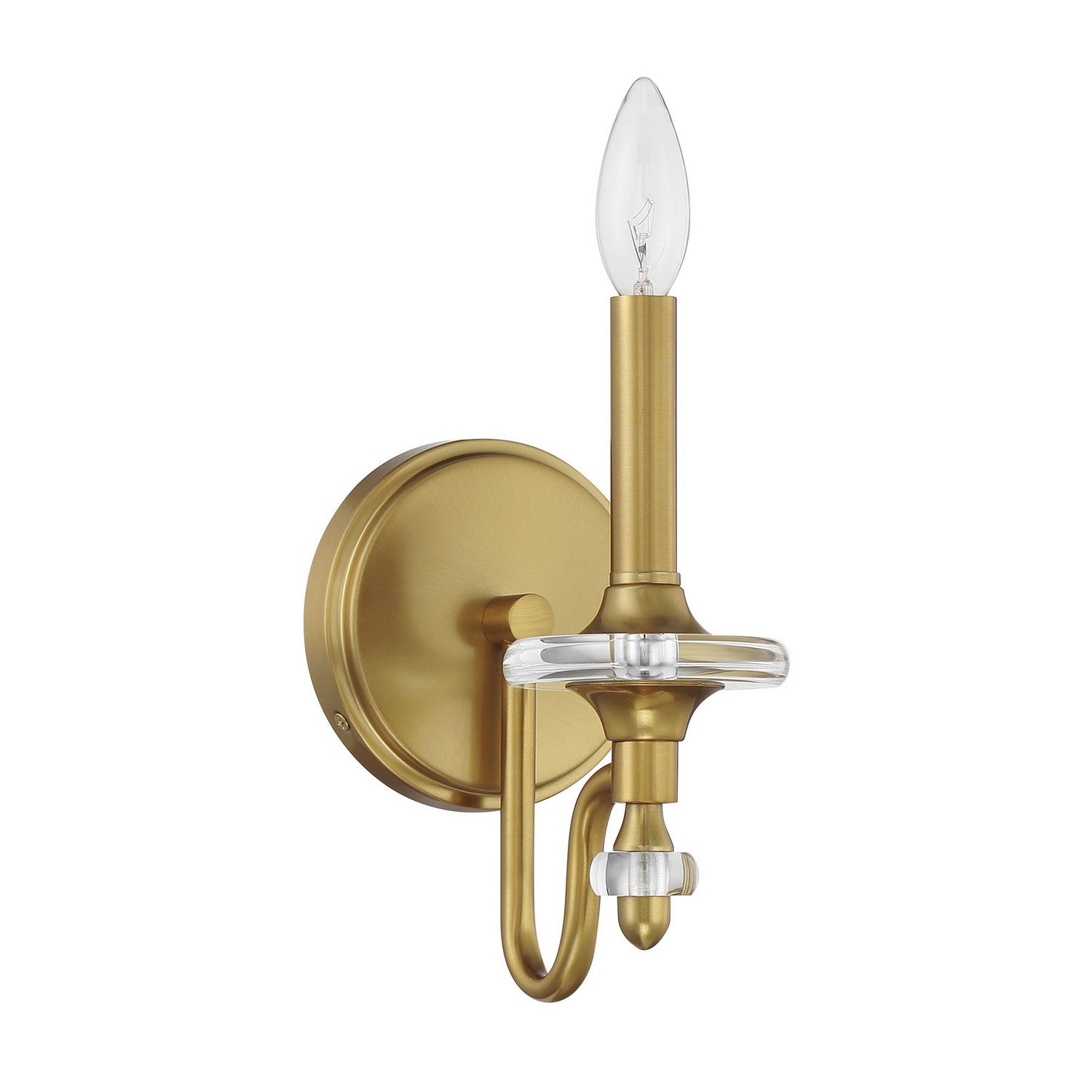 Applique murale Champlain One Light en laiton chaud