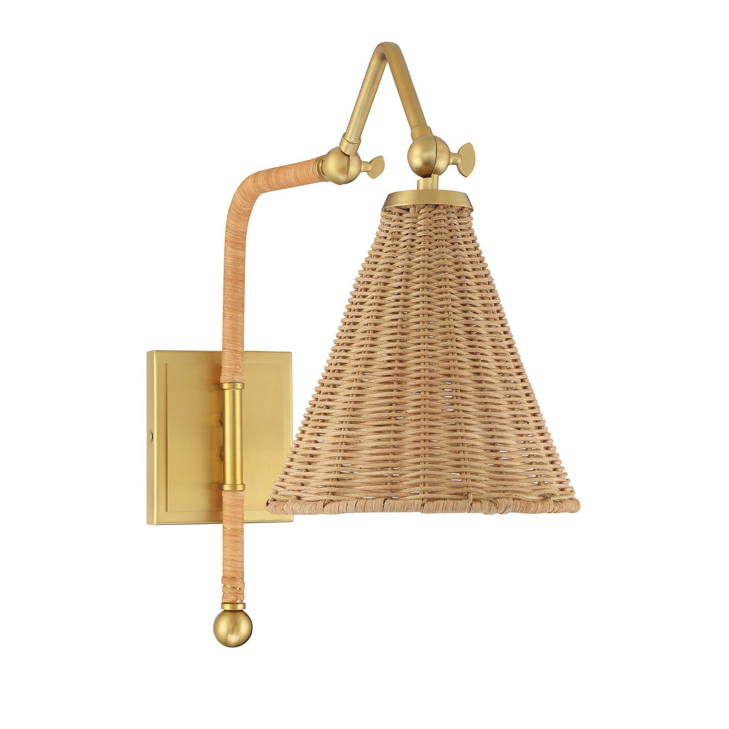 Applique Linell à une lumière en laiton chaud