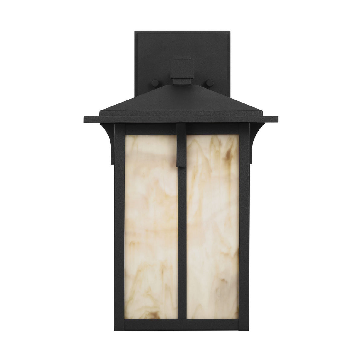 Tomek One Light Outdoor Wall Lantern in Black