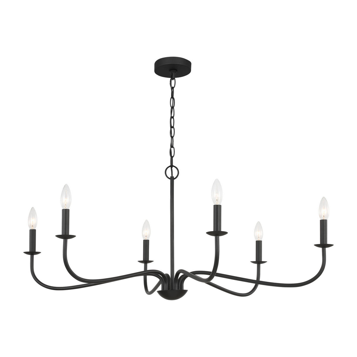 Lustre à six lumières Abells