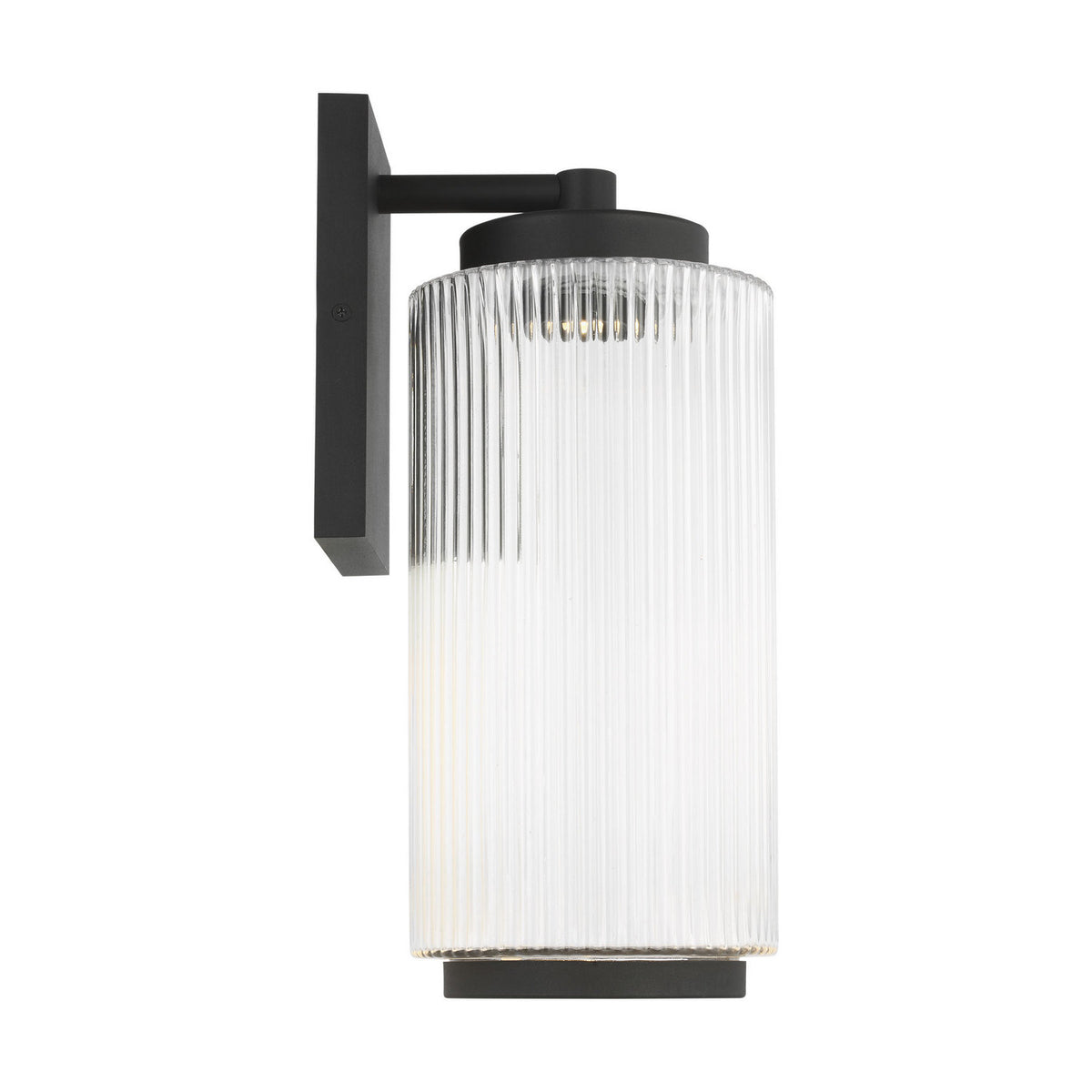 Ronde One Light Outdoor Wall Lantern in Textured Black