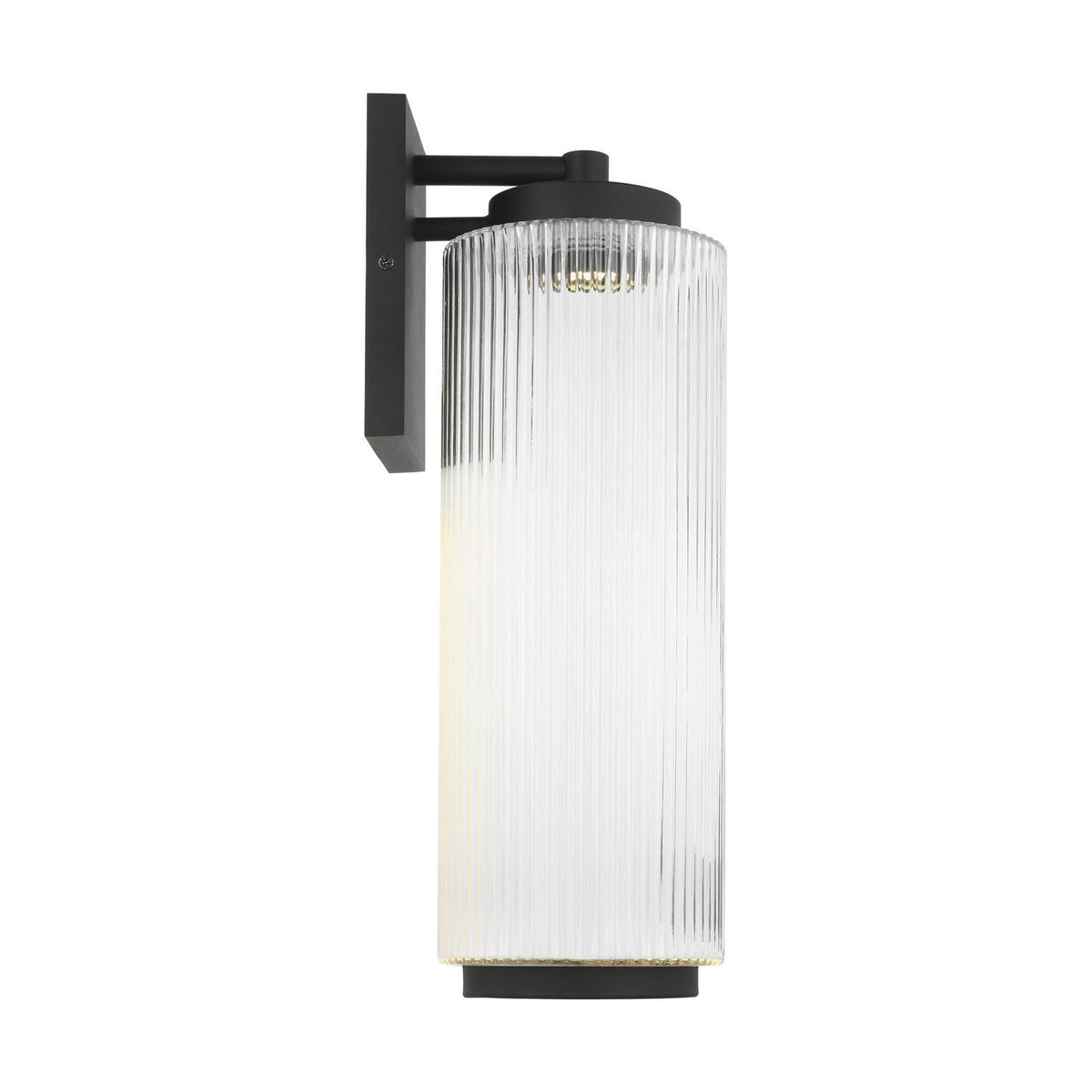 Ronde One Light Outdoor Wall Lantern in Textured Black