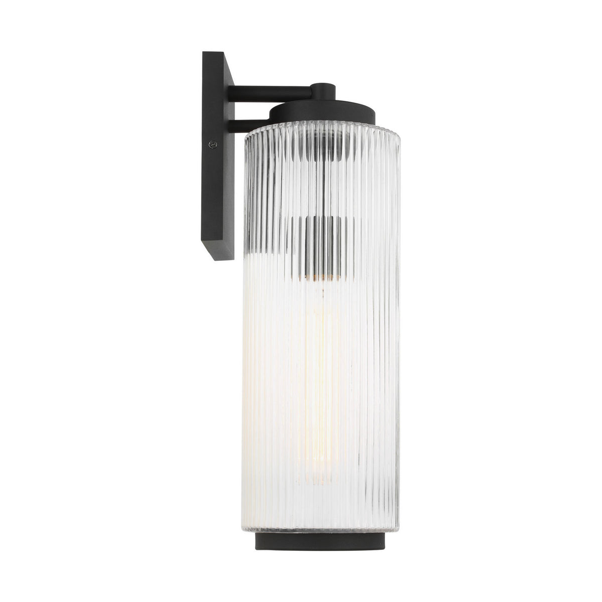 Ronde One Light Outdoor Wall Lantern in Textured Black