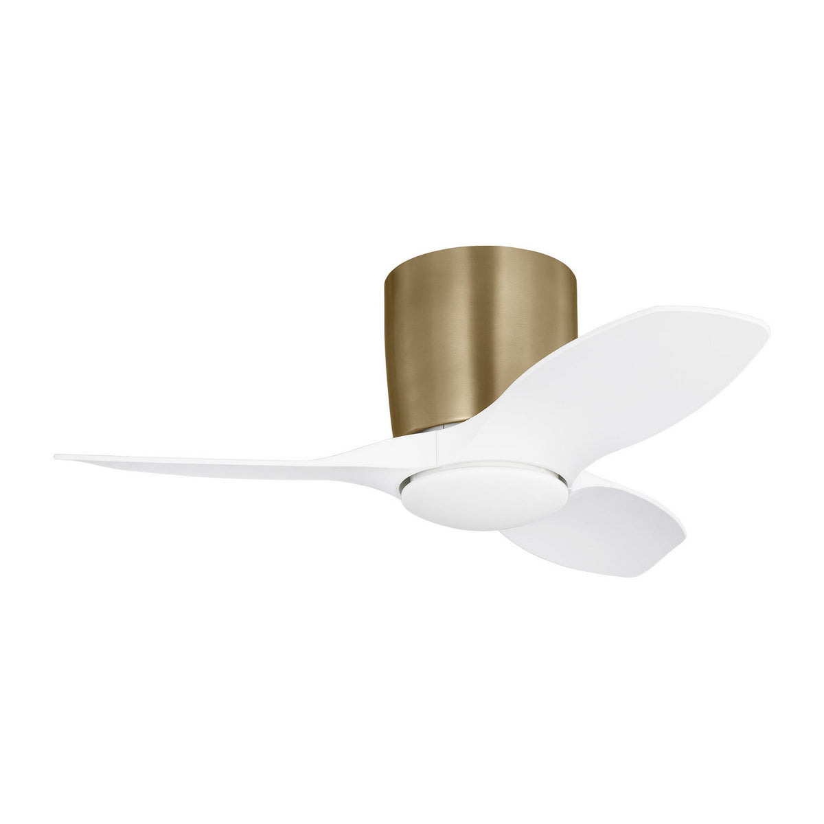 Titus 32 Hugger LED 32"Ceiling Fan in Satin Brass