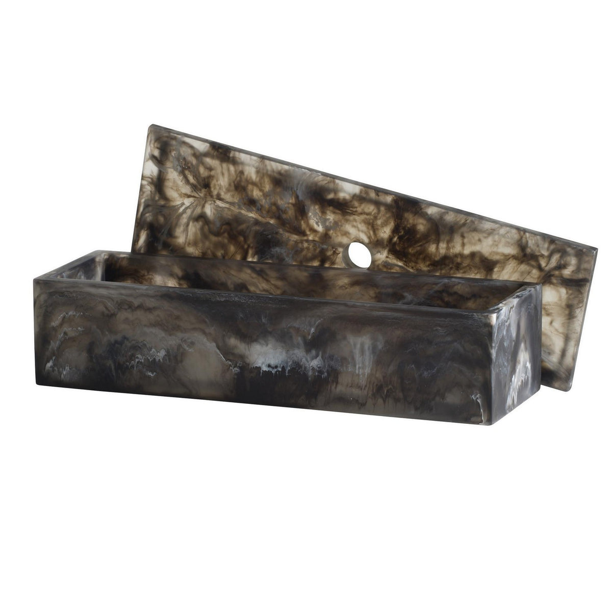 Kayce Boxes, Set of 2 in Black & White