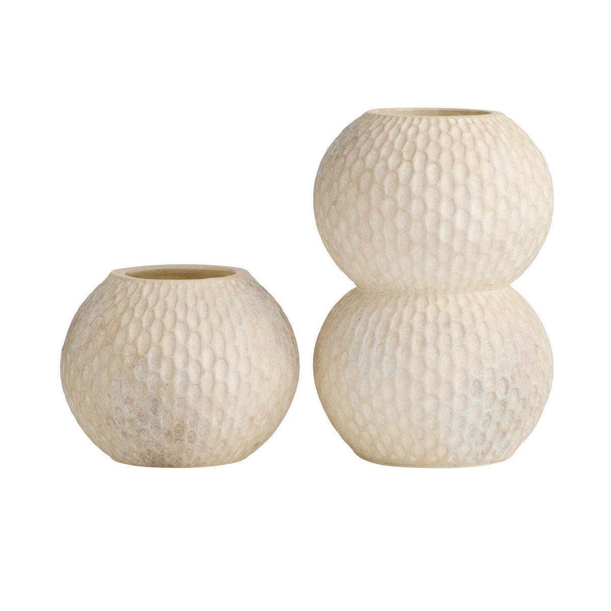 Kayli Vases, Set of 2 in Egg Shell