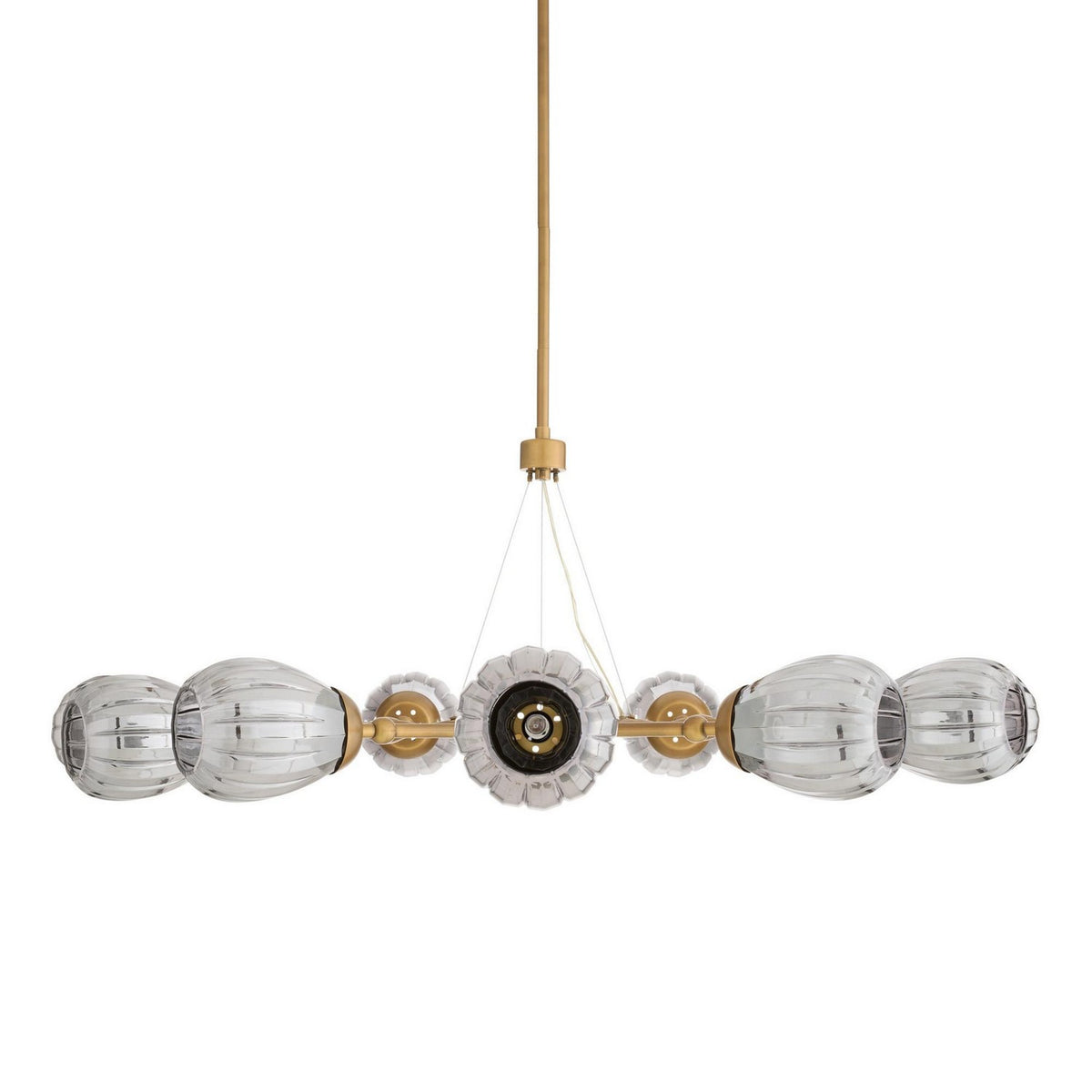 Smyth Nine Light Chandelier in Smoke Luster