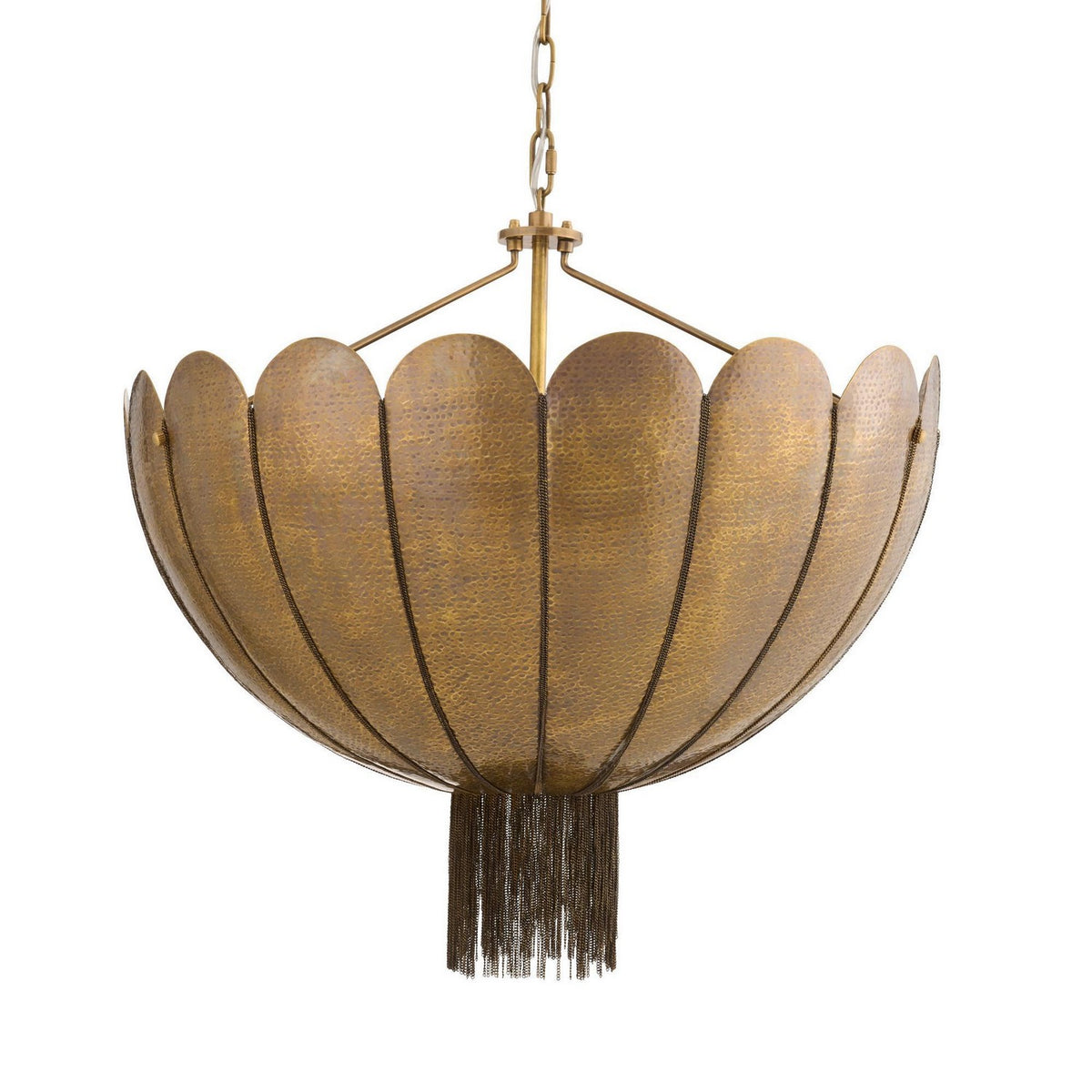 Inaya Three Light Chandelier in Antique Brass