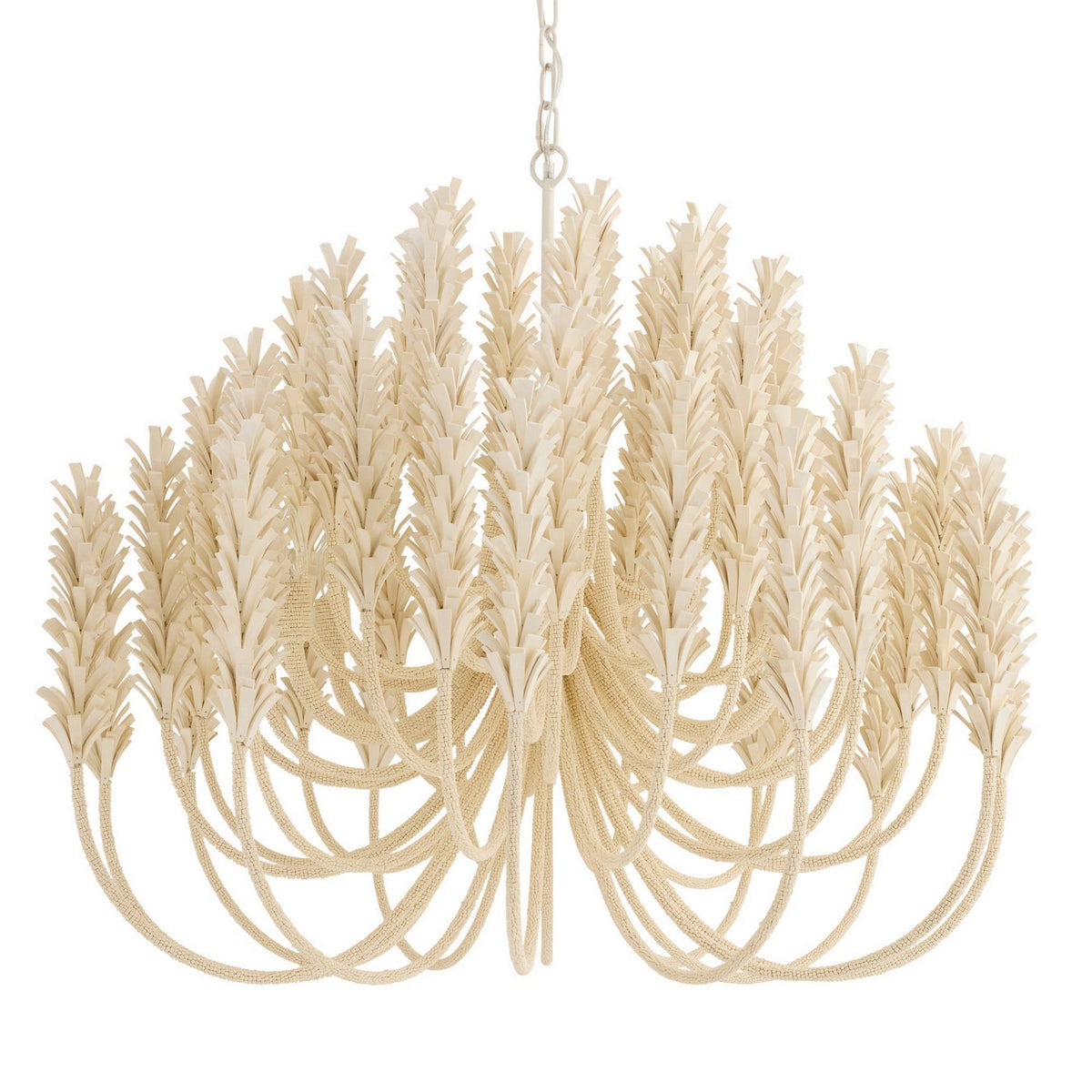 Kaia Six Light Chandelier in Ivory
