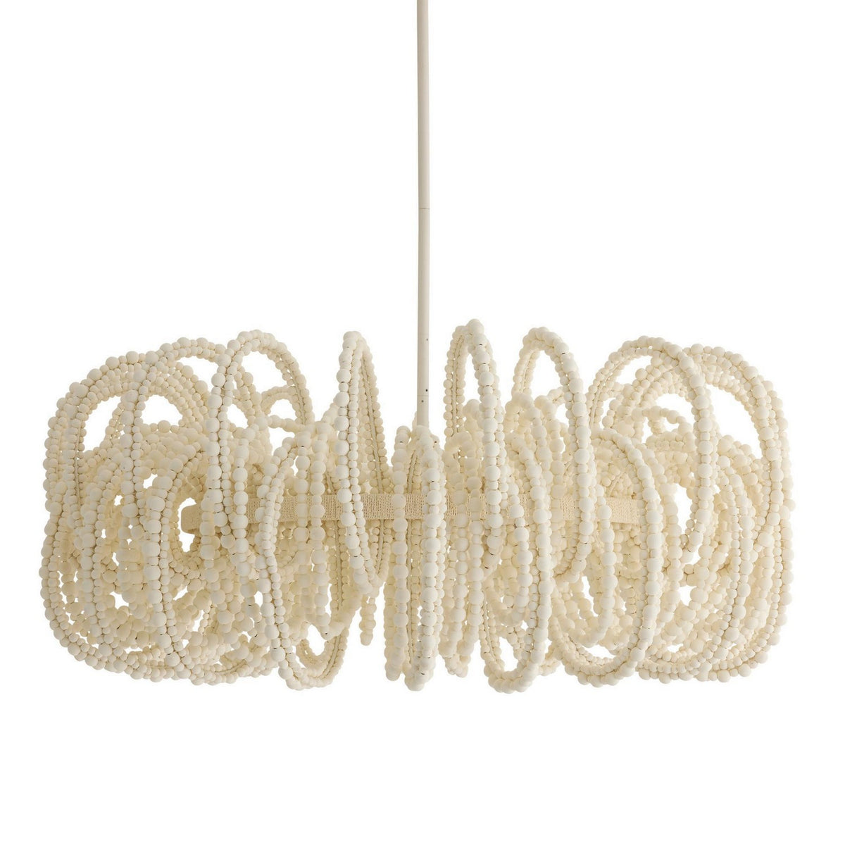Keely Six Light Chandelier in White