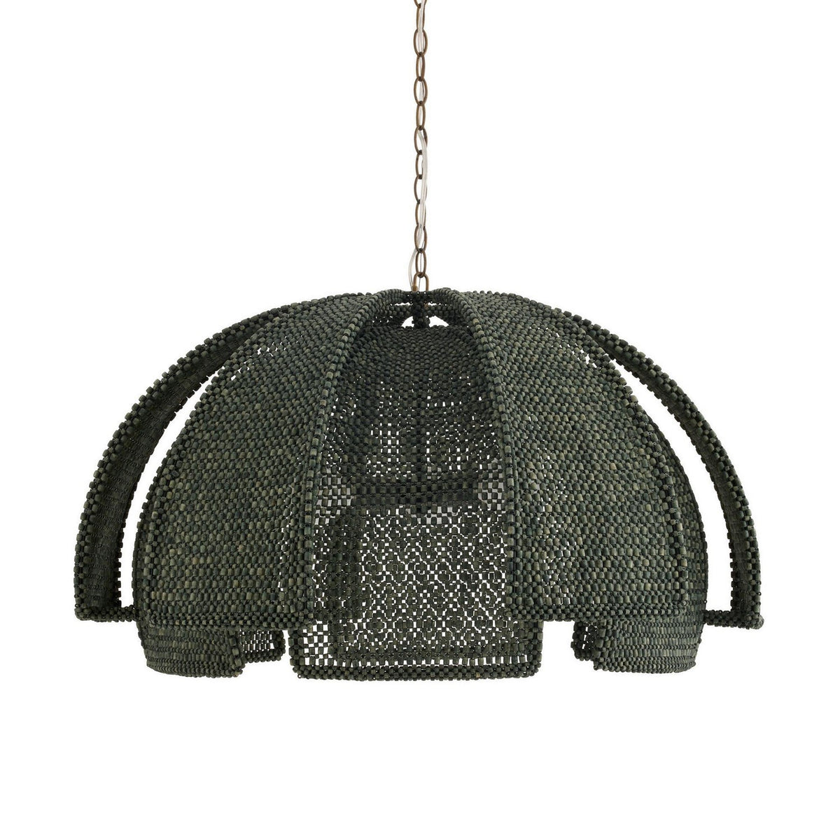 Kamari Three Light Pendant in Eucalyptus Stain