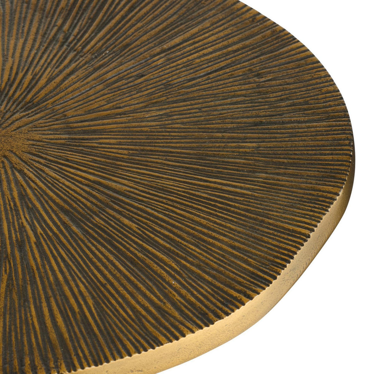 Katara Accent Table in Antique Brass