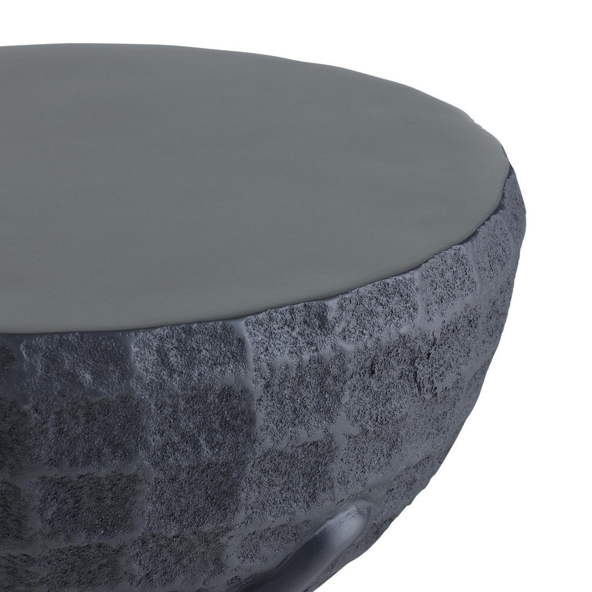 Table d'appoint d'extérieur Kobra en frêne volcanique noir