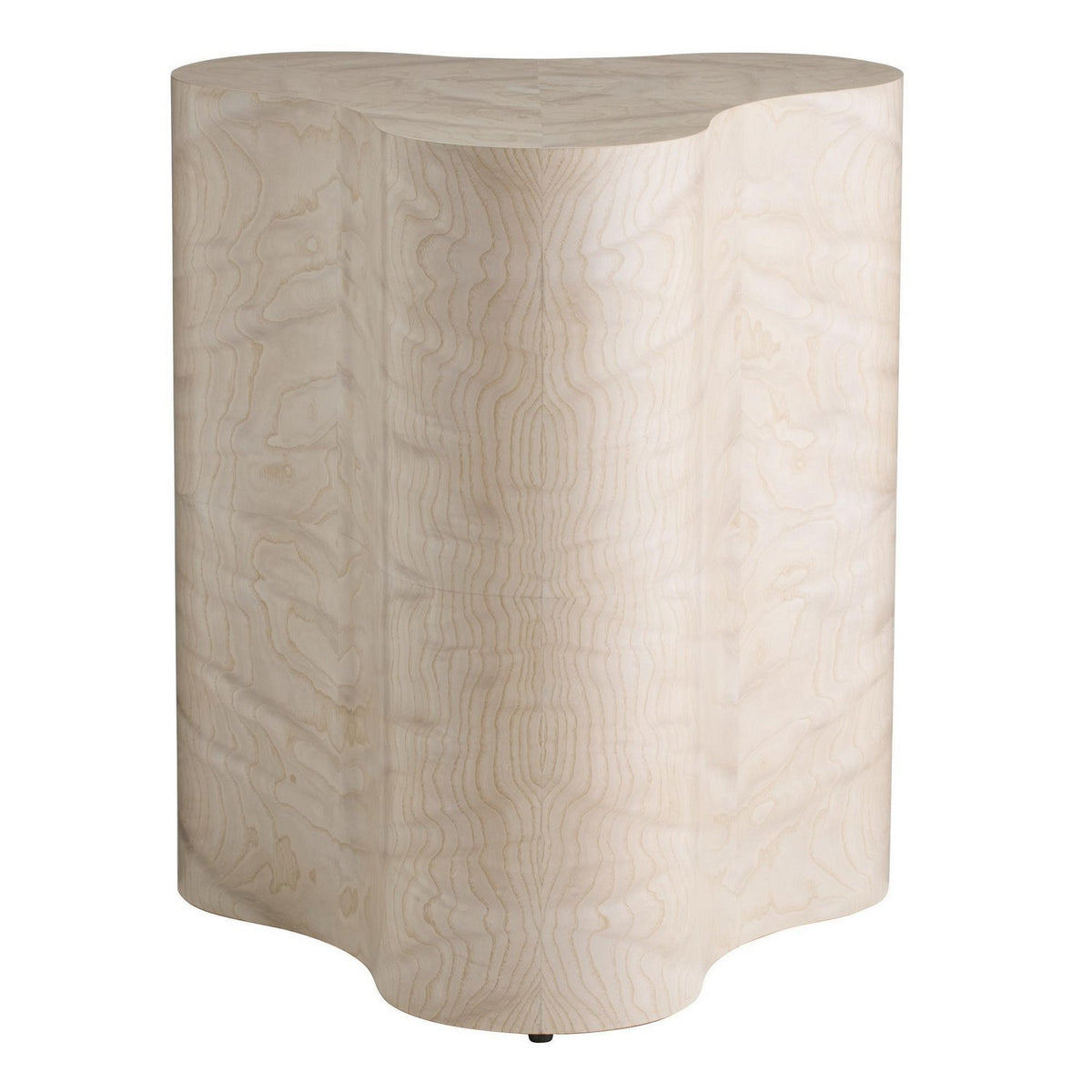 Jojo End Table in Light Beige Burl
