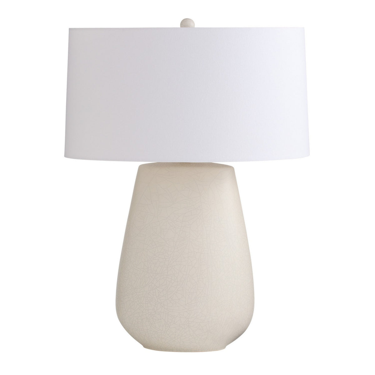 Lampe de table Deagan One Light en ivoire mat teinté craquelé