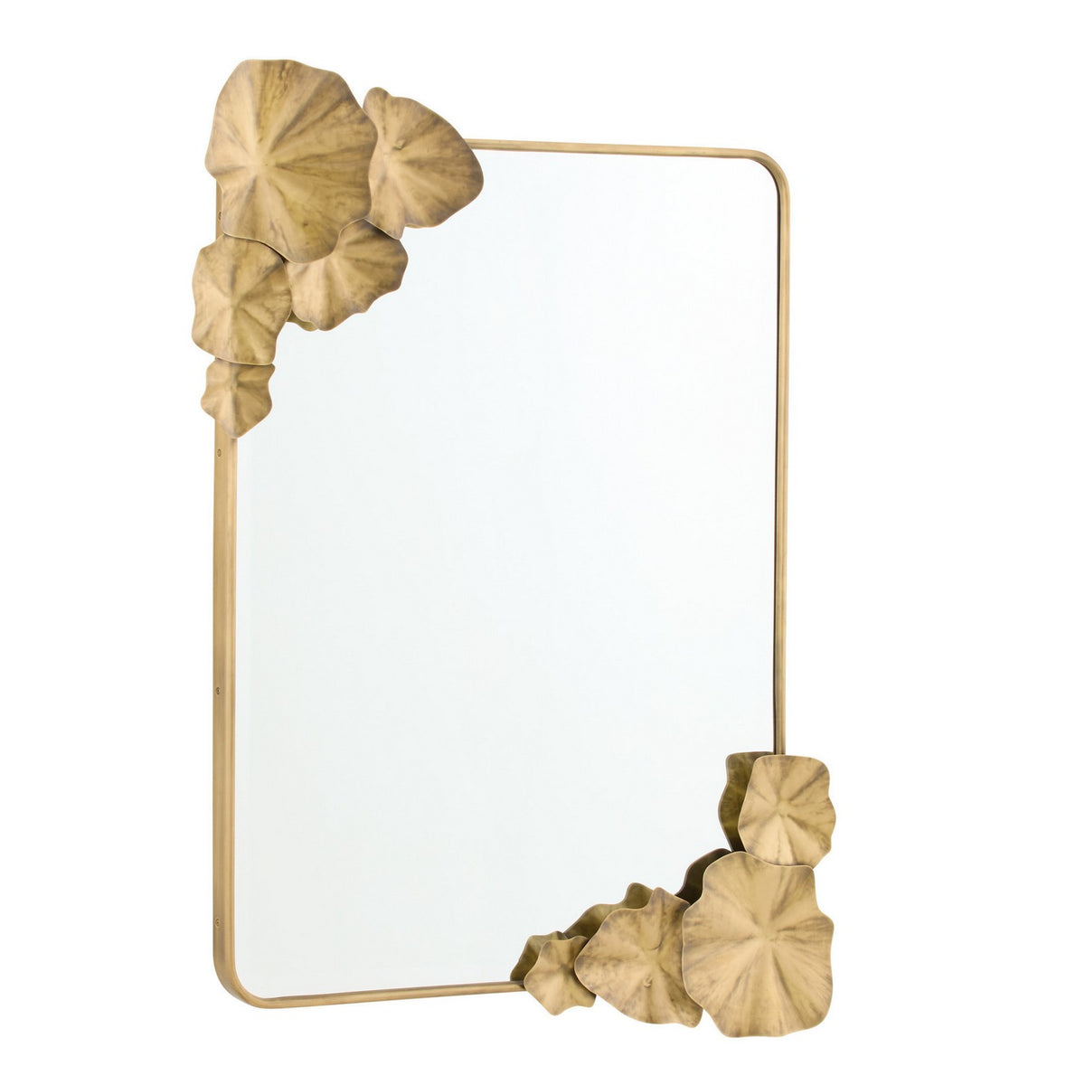 Ismerie Mirror in Antique Brass