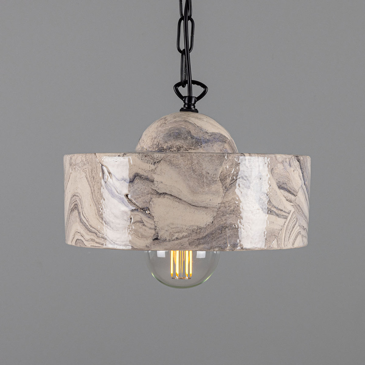 Seville One Light Pendant in Matte Black