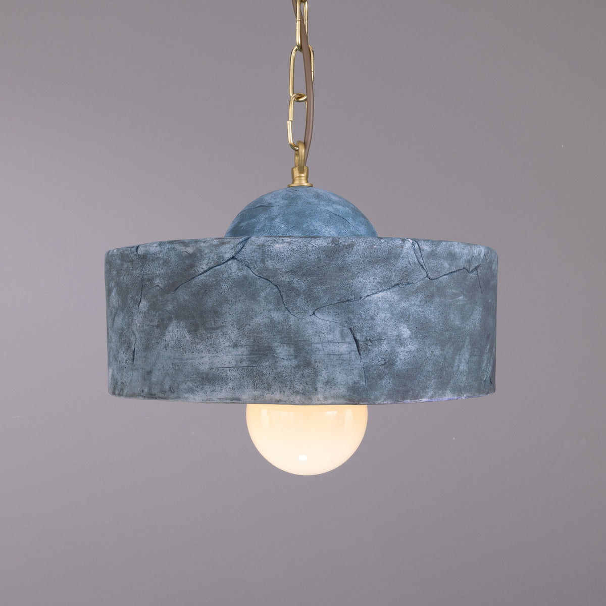 Seville One Light Pendant in Satin Brass