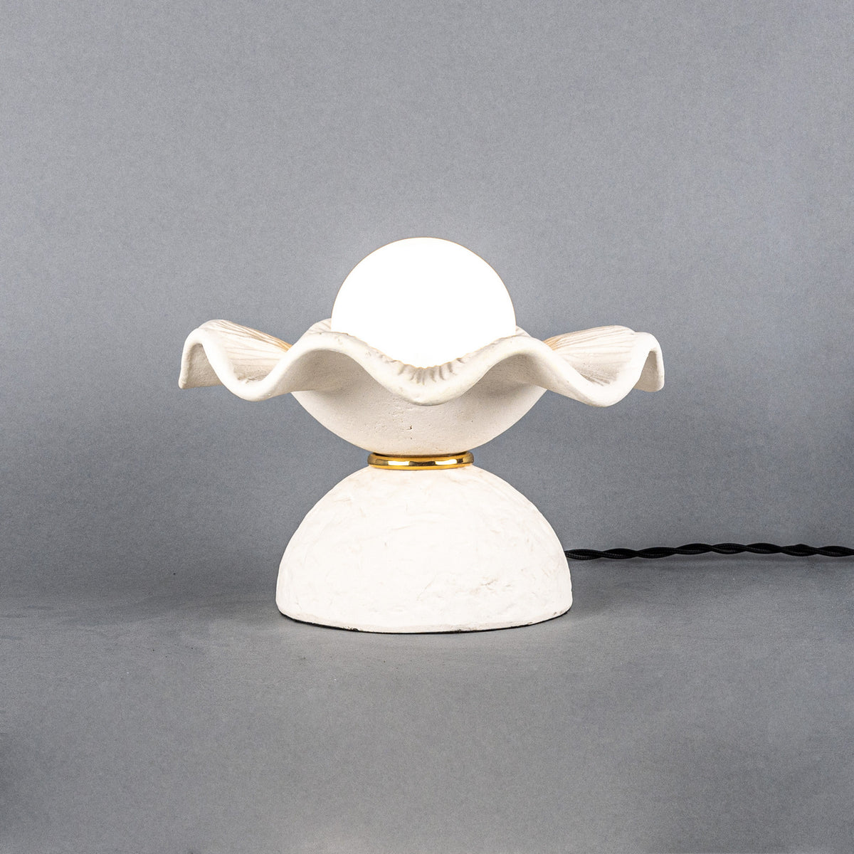 Rivale One Light Table Lamp in Polished Brass