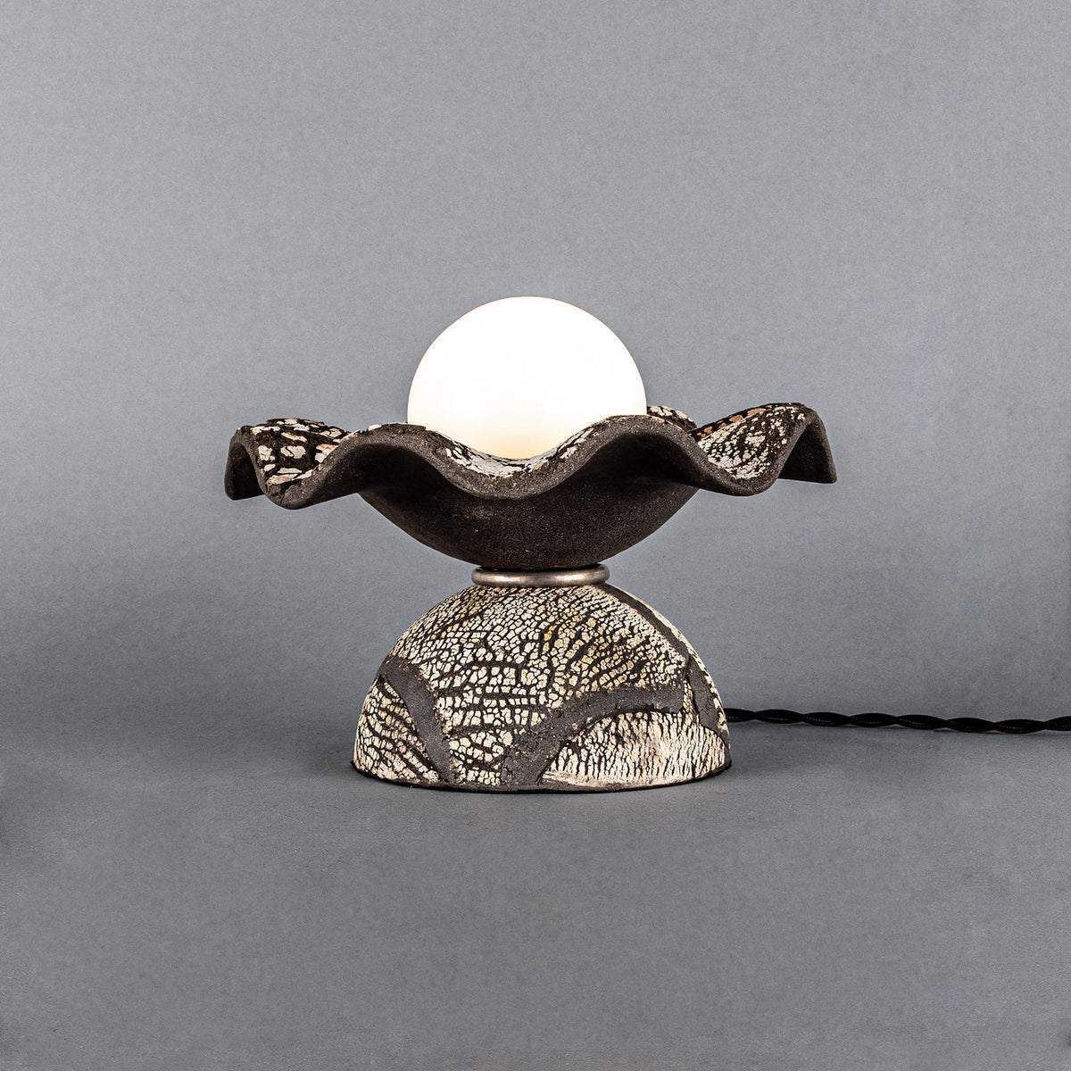 Rivale One Light Table Lamp in Antique Silver