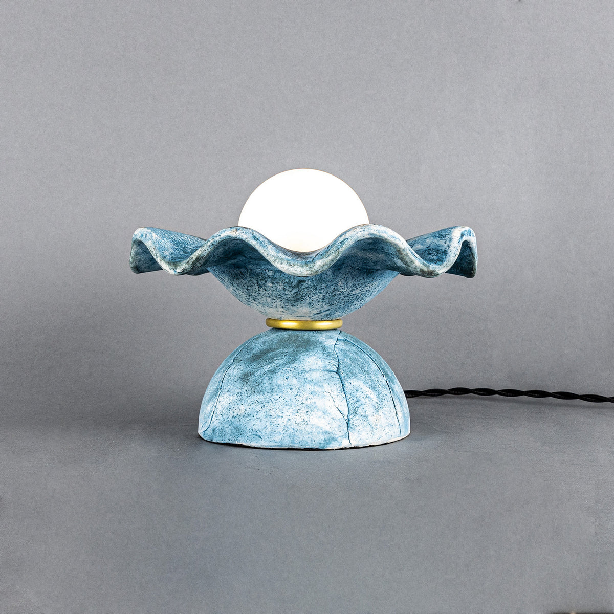 Rivale One Light Table Lamp in Satin Brass