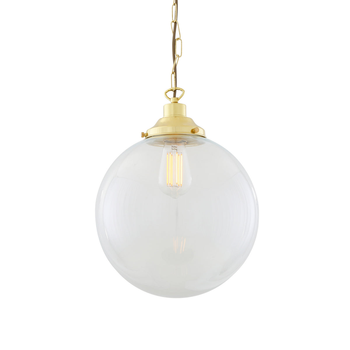 Riad Four Light Pendant in Polished Brass