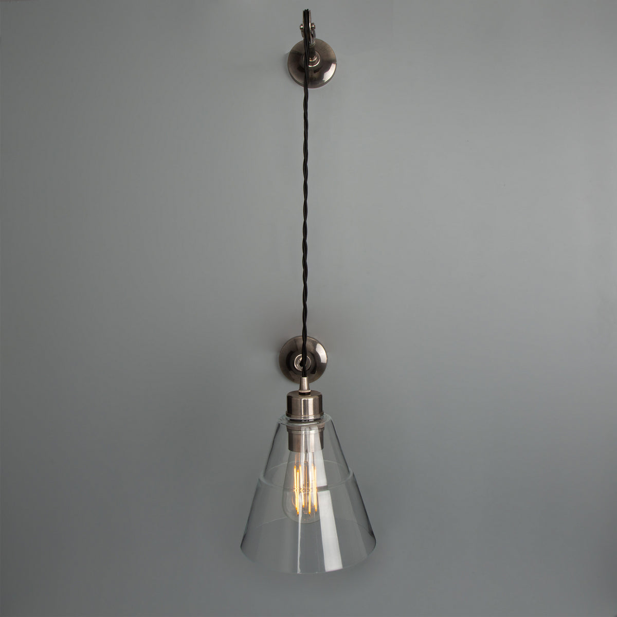 Rigale One Light Wall Sconce in Antique Silver