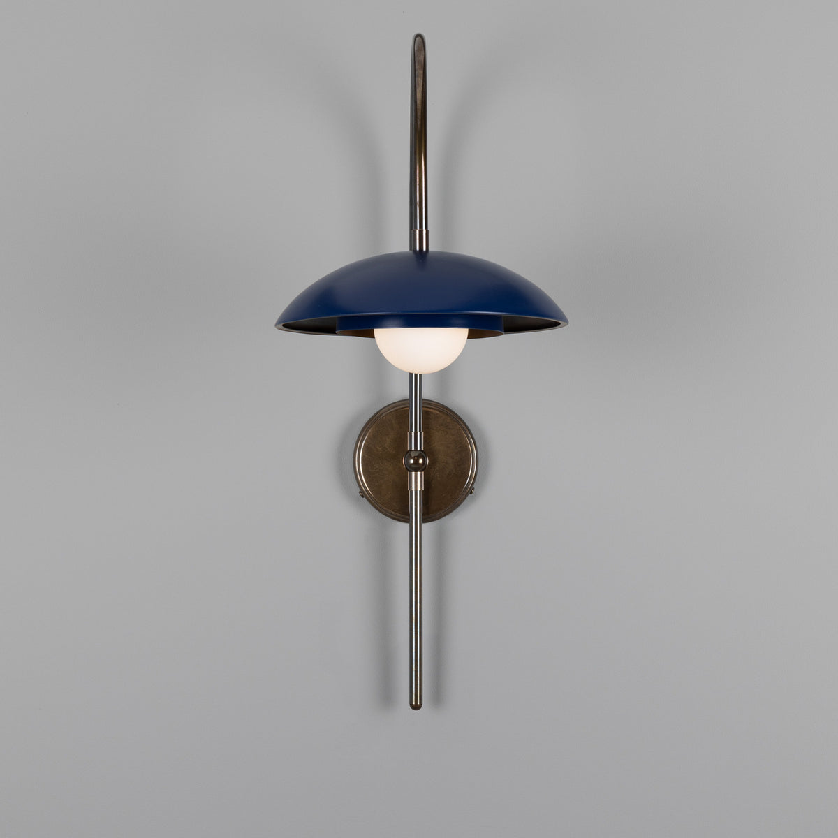 Marrakesh One Light Wall Sconce in Ant. Brass & Sapphire Blue