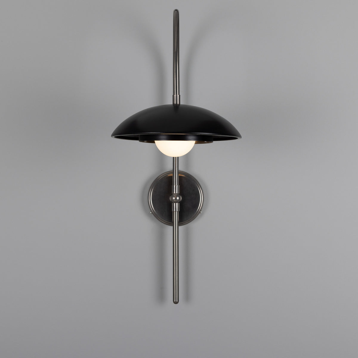 Marrakesh One Light Wall Sconce in Ant. Silver & Matte Black
