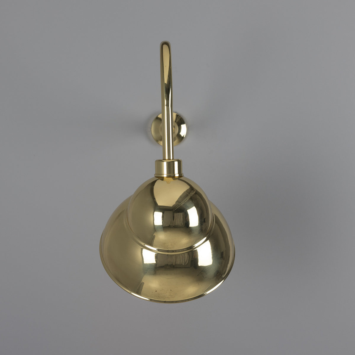 Novo One Light Outdoor Sign Light in Polished Brass