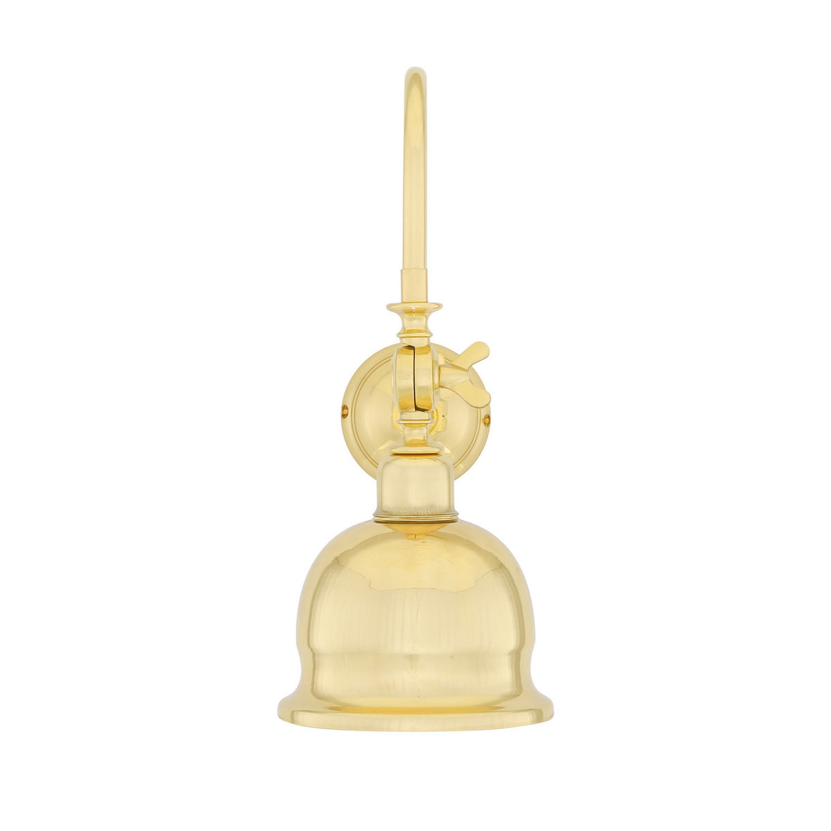 Apia One Light Poster Light in Polished Brass