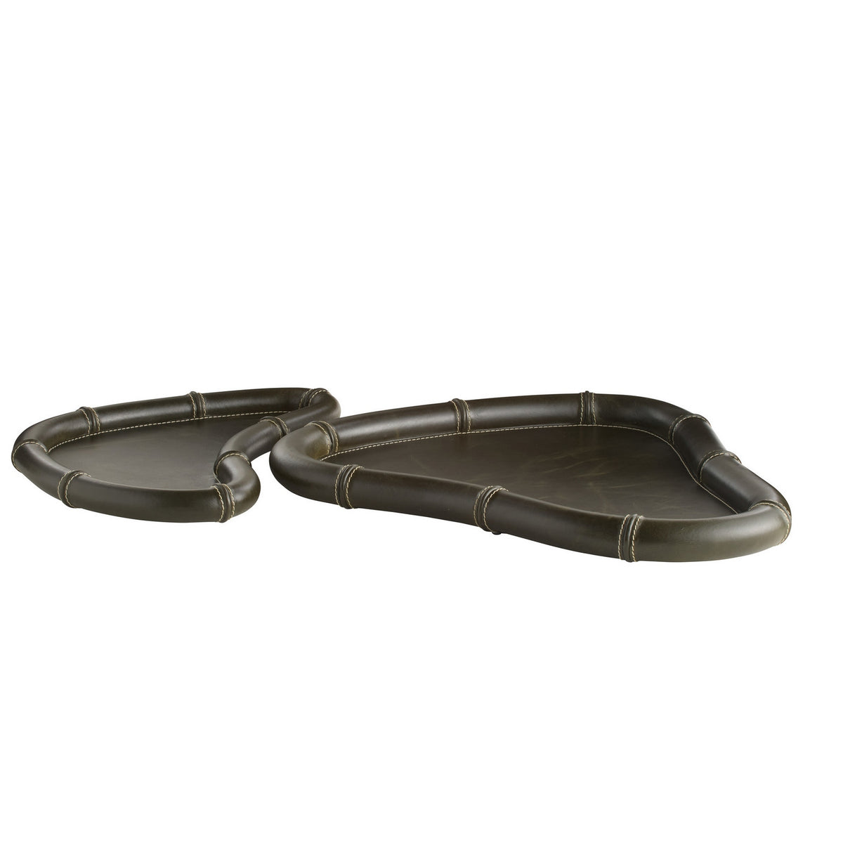 Lake Trays, Set of 2 in Moss